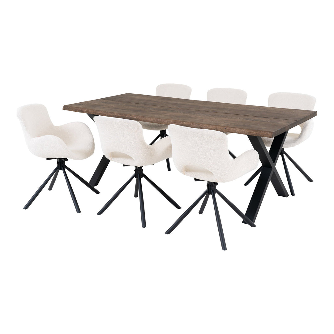 House Nordic Toulon &amp; Amorim matgrupp med 6 stolar
