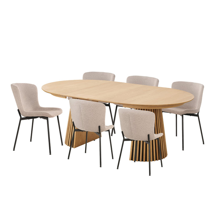 House Nordic Osaka &amp; Maceda matgrupp med 6 stolar
