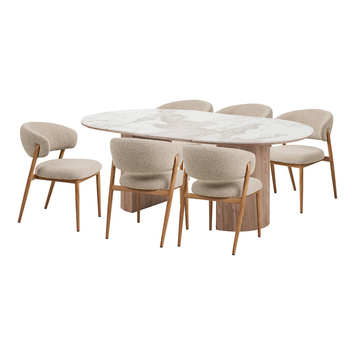 House Nordic Athens &amp; Cavi matgrupp med 6 stolar