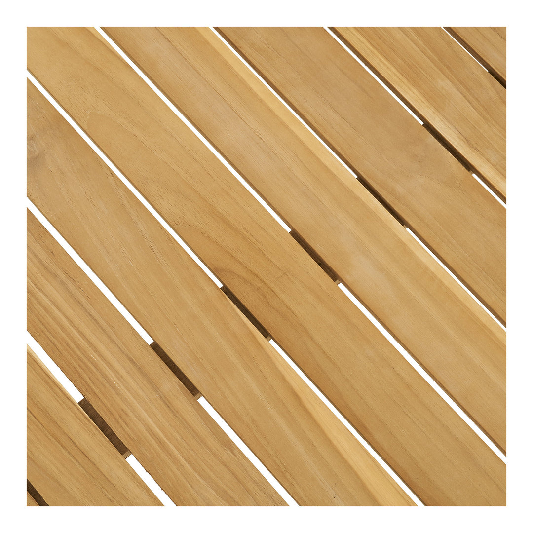 House Nordic Cleveland utomhusmatbord 220 × 90 cm i teak och svart metall