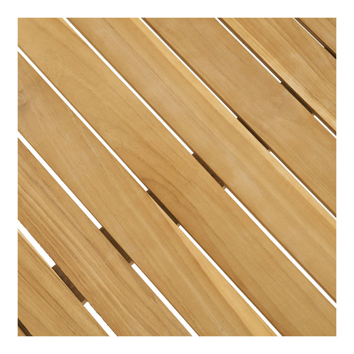House Nordic Cleveland utomhusmatbord 220 × 90 cm i teak och svart metall