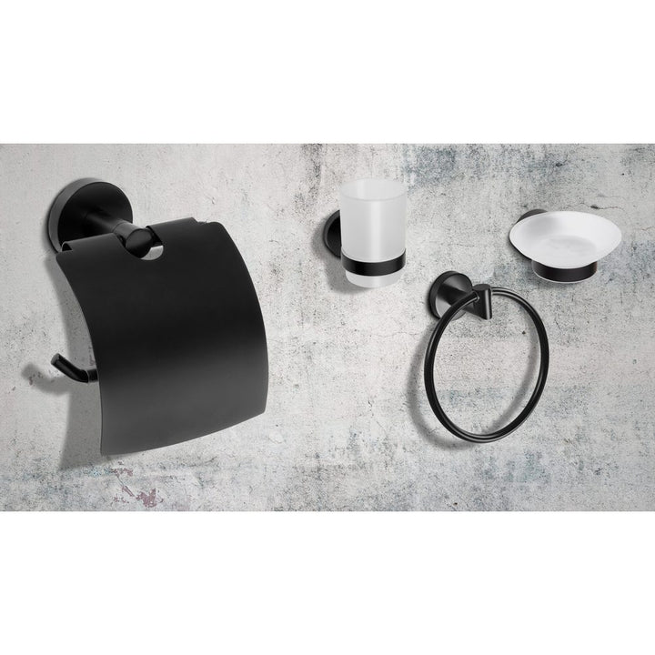 Duschbyggarna Towel Ring BLACK