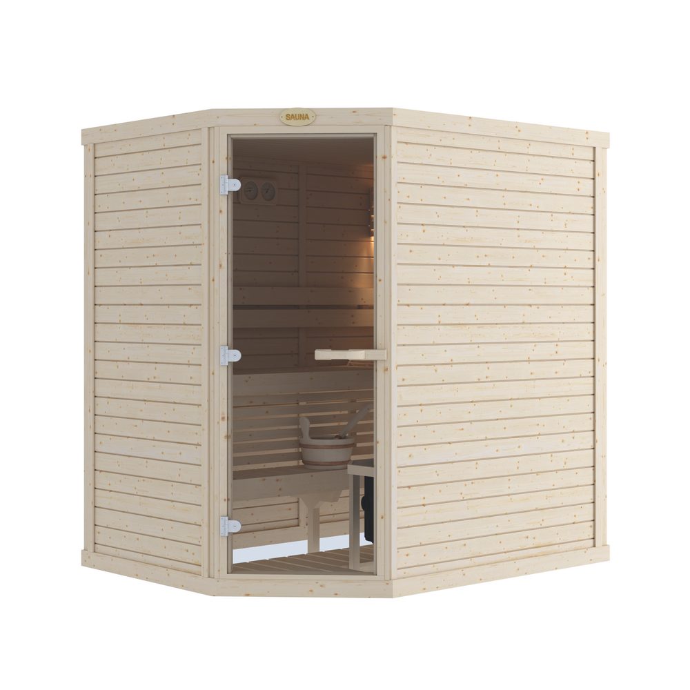 SAWO Indoor Sauna Standard Spruce Corner