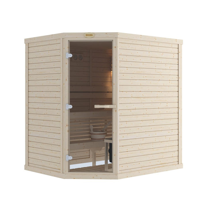 SAWO Indoor Sauna Standard Spruce Corner