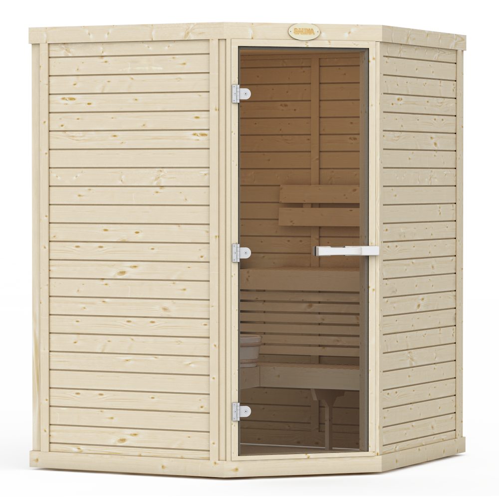 SAWO Indoor Sauna Standard Spruce Corner
