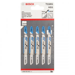 Bosch Sticksågsbladssats T118G HSS 5-pack