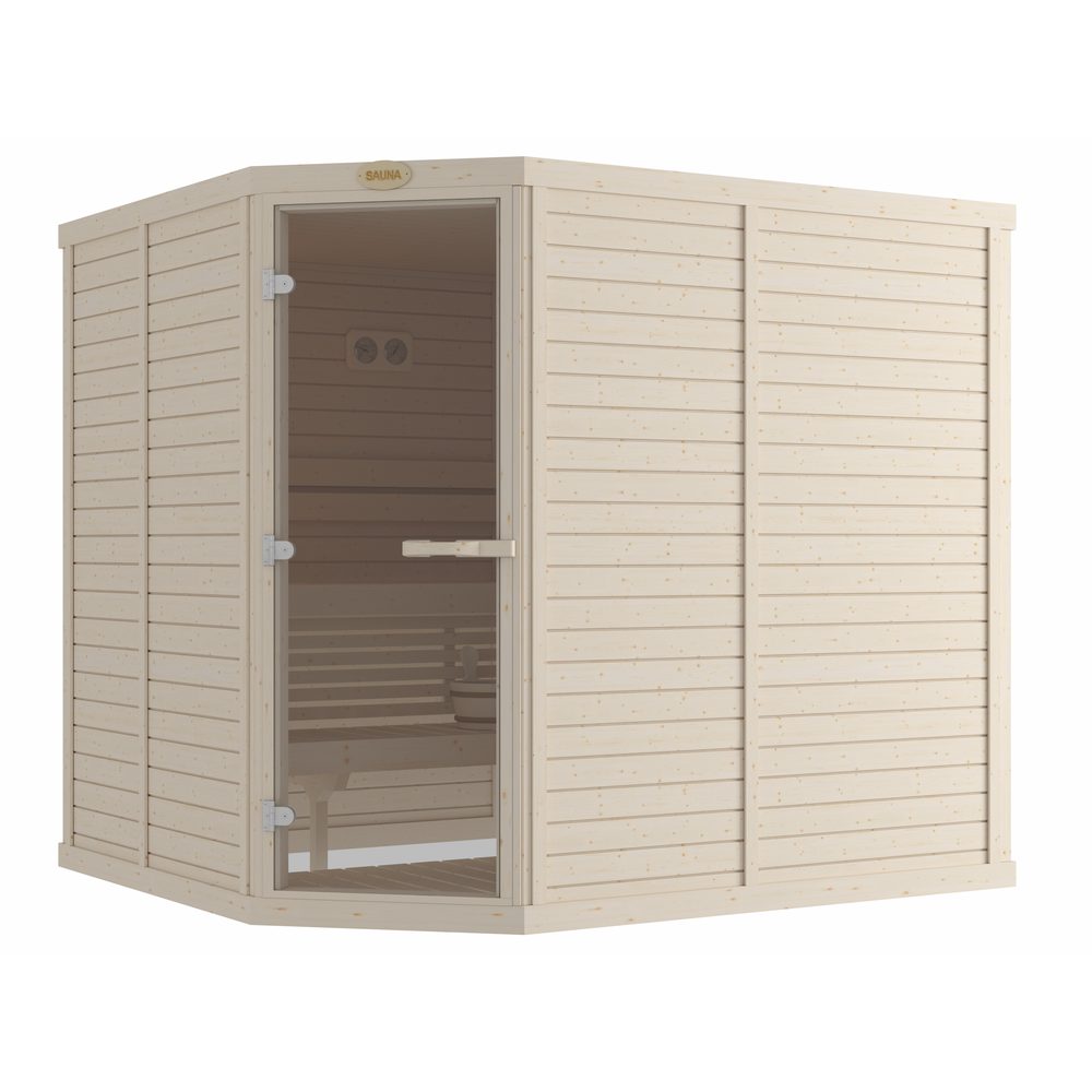 SAWO Indoor Sauna Standard Spruce Corner