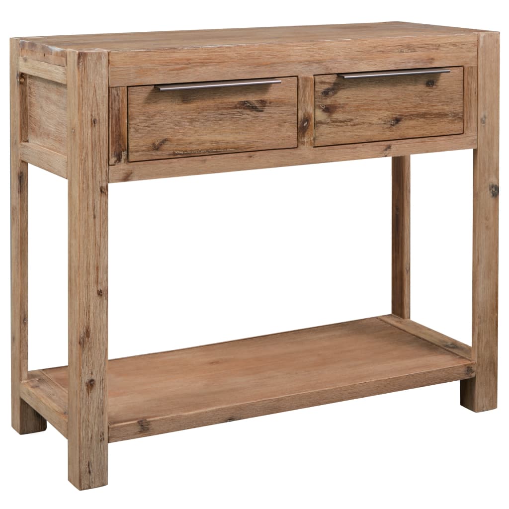 NNEVL Console Table 82x33x73 cm Solid Acacia Wood-0