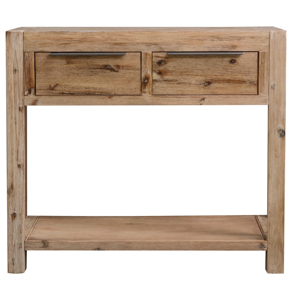 NNEVL Console Table 82x33x73 cm Solid Acacia Wood-1