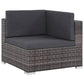 NNEVL 8 Piece Garden Lounge Set with Cushions Poly Rattan Grey-2