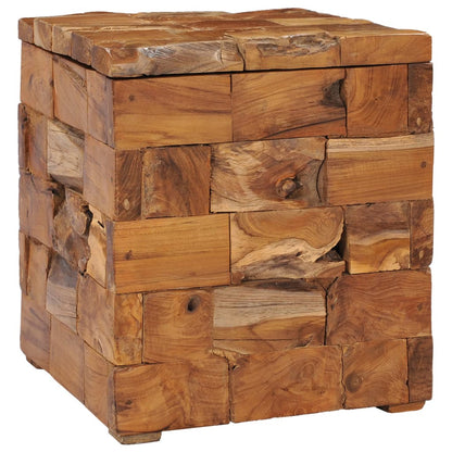 NNEVL Storage Stool Solid Teak Wood-0