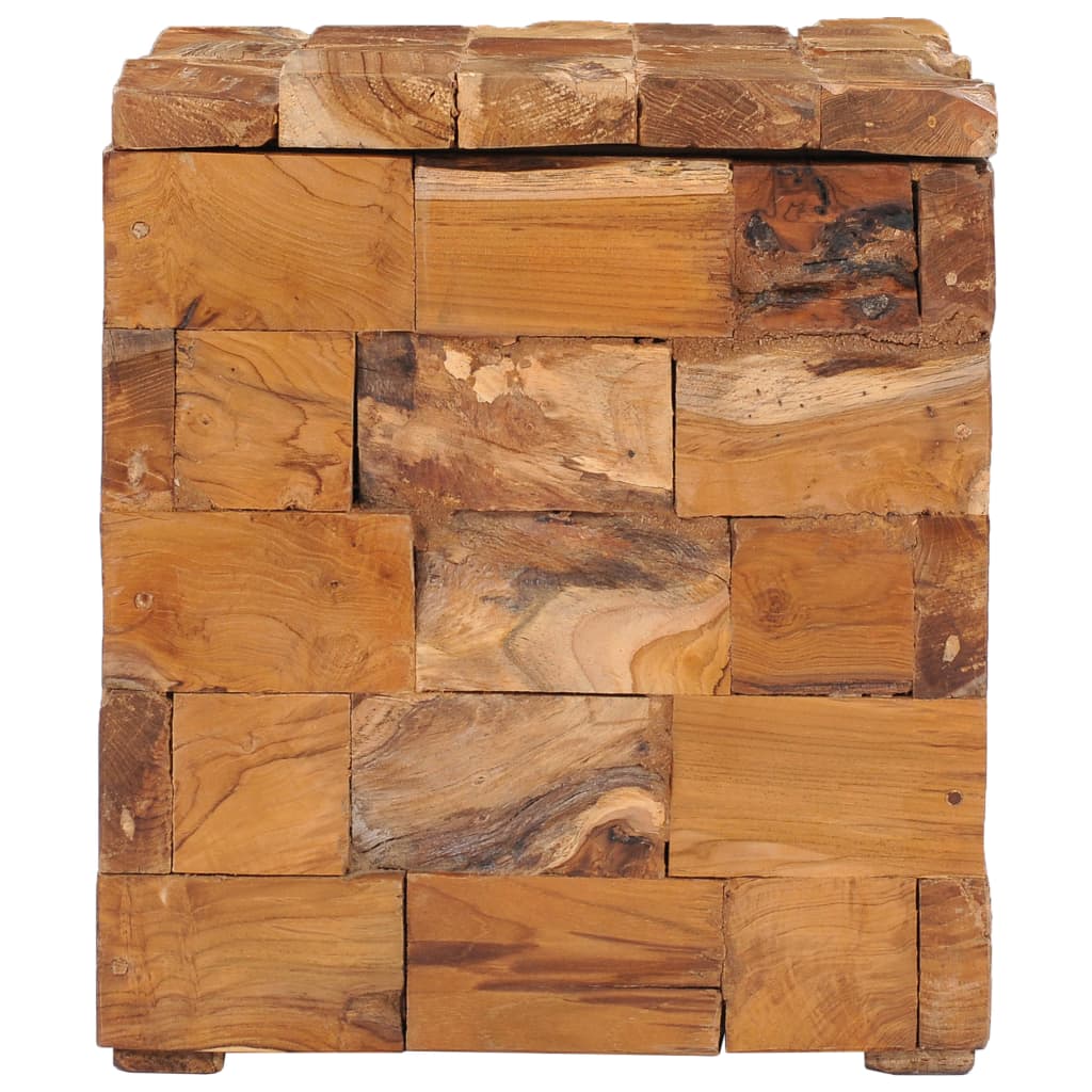 NNEVL Storage Stool Solid Teak Wood-2