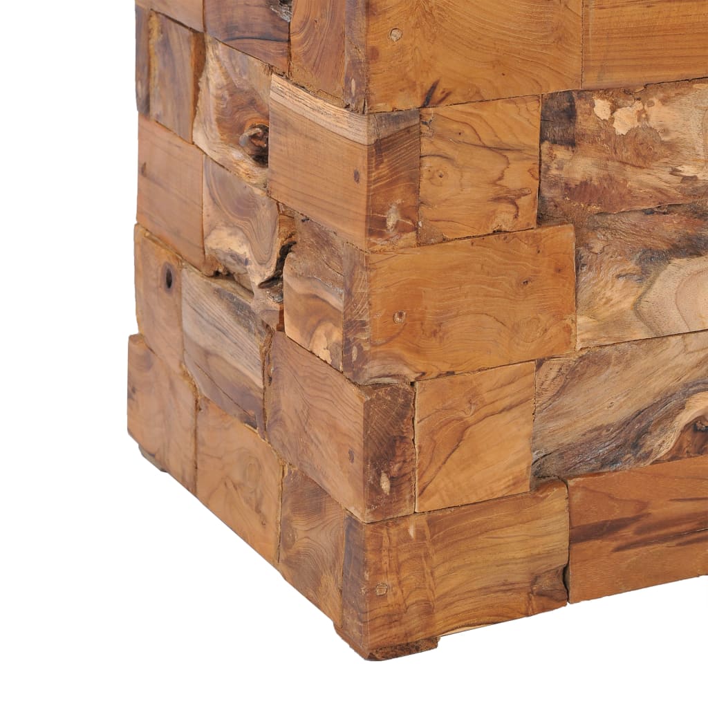 NNEVL Storage Stool Solid Teak Wood-4