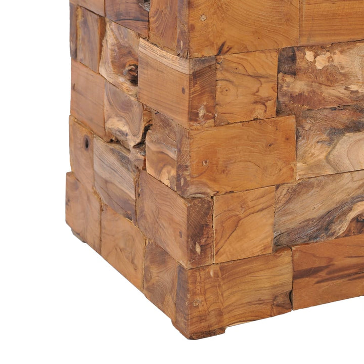 NNEVL Storage Stool Solid Teak Wood-4