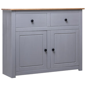 NNEDPE Sideboard Grey 93x40x80 Cm Solid Pinewood-0