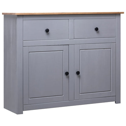 NNEDPE Sideboard Grey 93x40x80 Cm Solid Pinewood-0