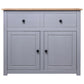 NNEDPE Sideboard Grey 93x40x80 Cm Solid Pinewood-1