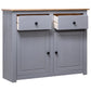 NNEDPE Sideboard Grey 93x40x80 Cm Solid Pinewood-2