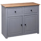 NNEDPE Sideboard Grey 93x40x80 Cm Solid Pinewood-3