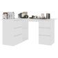 NNEVL Corner Desk White 145x100x76 cm Chipboard-2