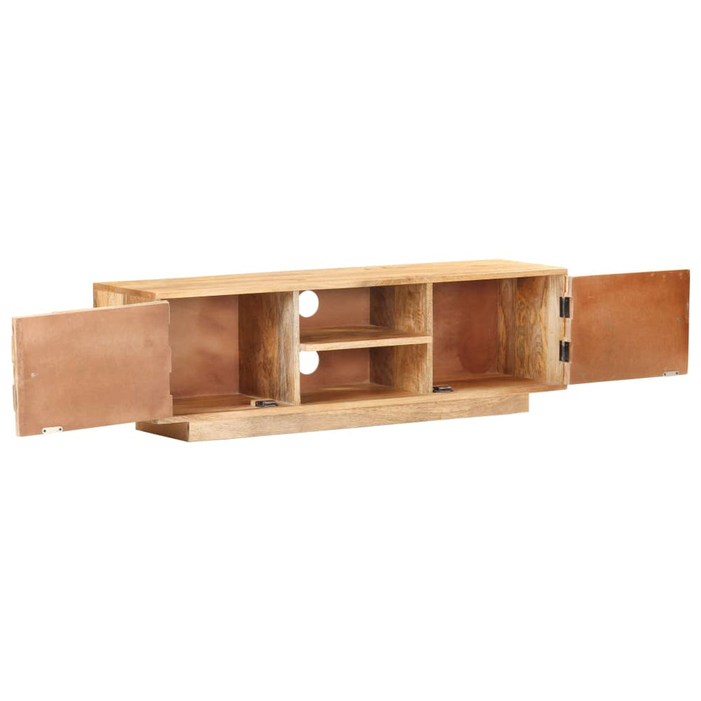 NNEVL TV Cabinet 116x30x35 cm Solid Mango Wood-1