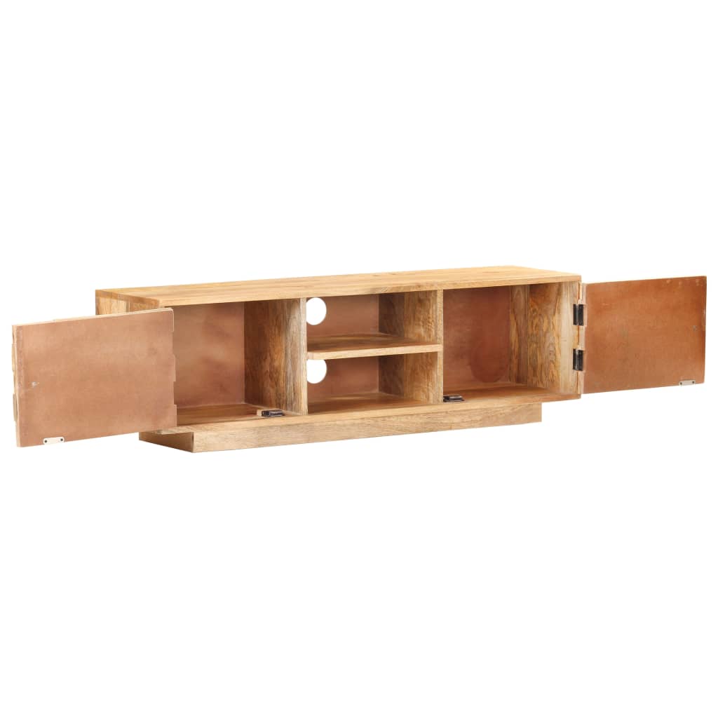 NNEVL TV Cabinet 116x30x35 cm Solid Mango Wood-1