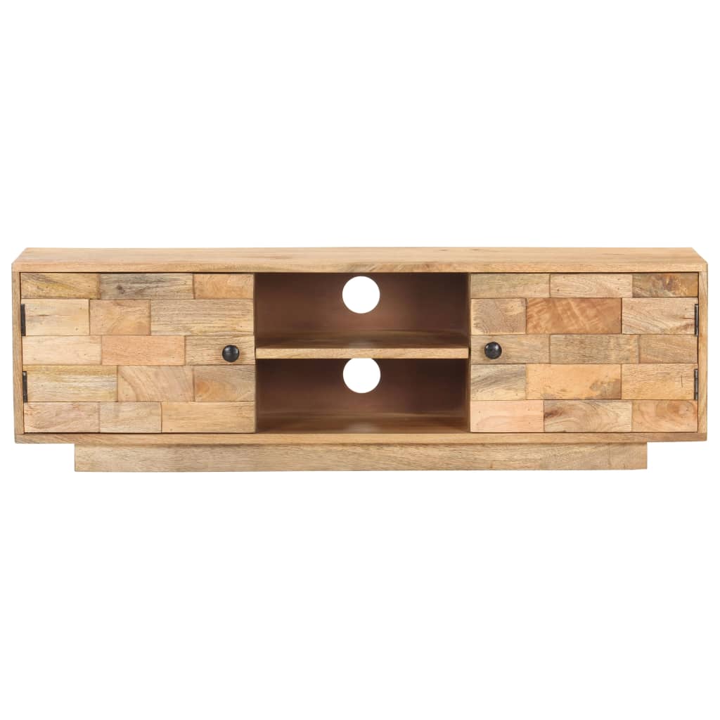 NNEVL TV Cabinet 116x30x35 cm Solid Mango Wood-2