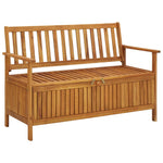 NNEVL Garden Storage Bench 120 cm Solid Acacia Wood-0