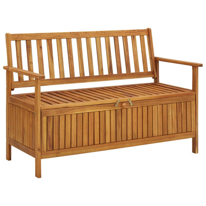 NNEVL Garden Storage Bench 120 cm Solid Acacia Wood-0