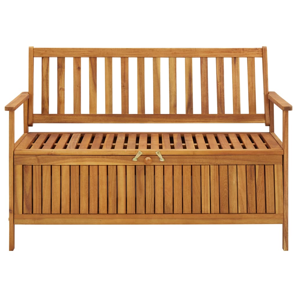NNEVL Garden Storage Bench 120 cm Solid Acacia Wood-1