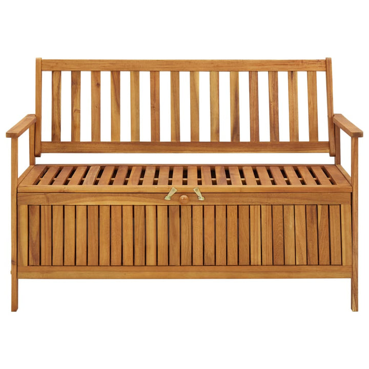 NNEVL Garden Storage Bench 120 cm Solid Acacia Wood-1