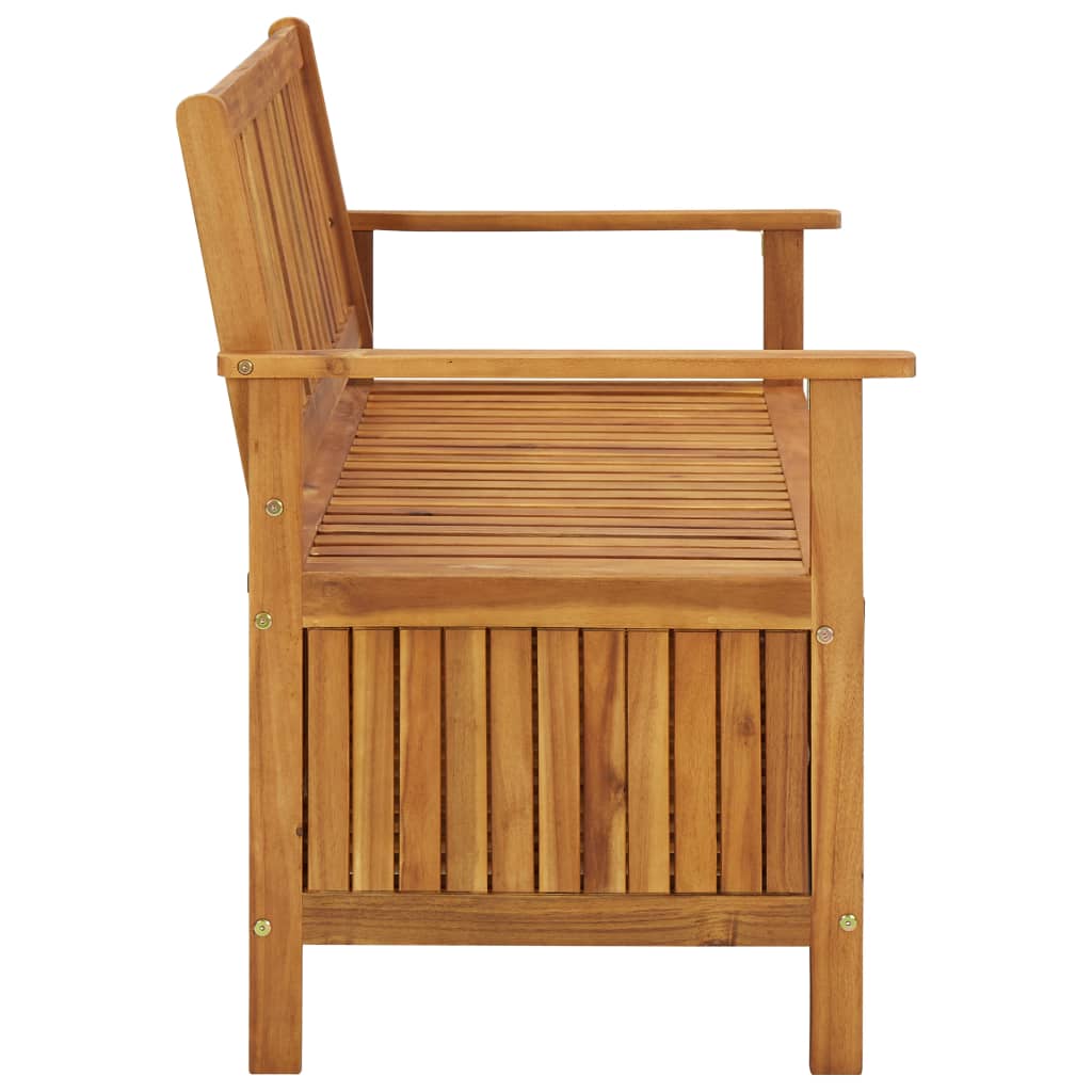 NNEVL Garden Storage Bench 120 cm Solid Acacia Wood-2