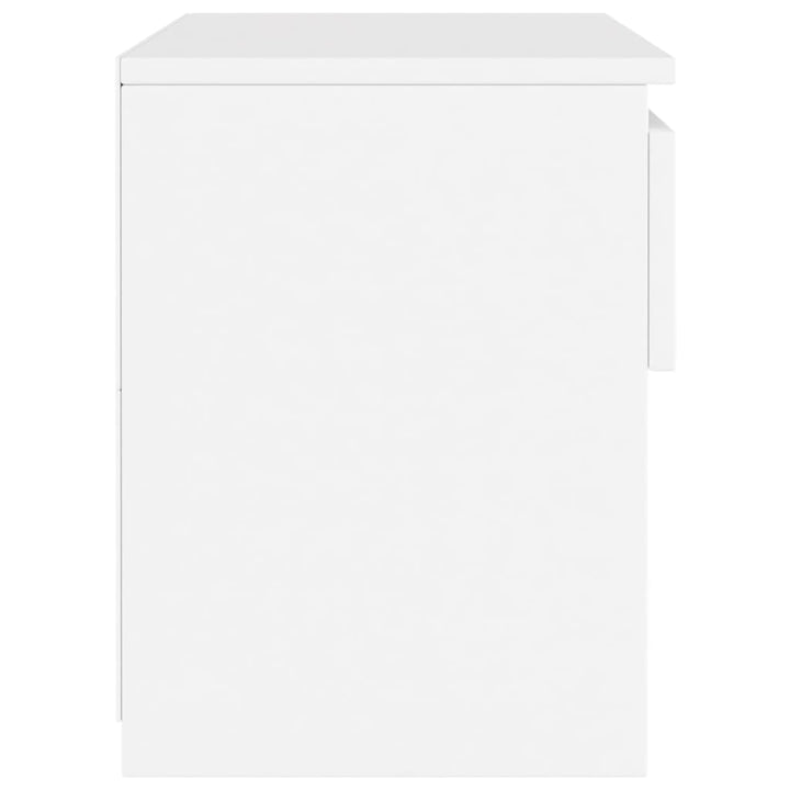 NNEVL Sängbord/Nattduksbord 40×30×39 cm – Vit spånskiva