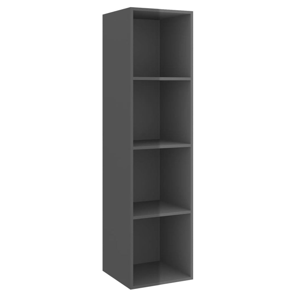 NNEVL Wall-mounted TV Cabinet High Gloss Grey 37x37x142.5 cm Chipboard-1
