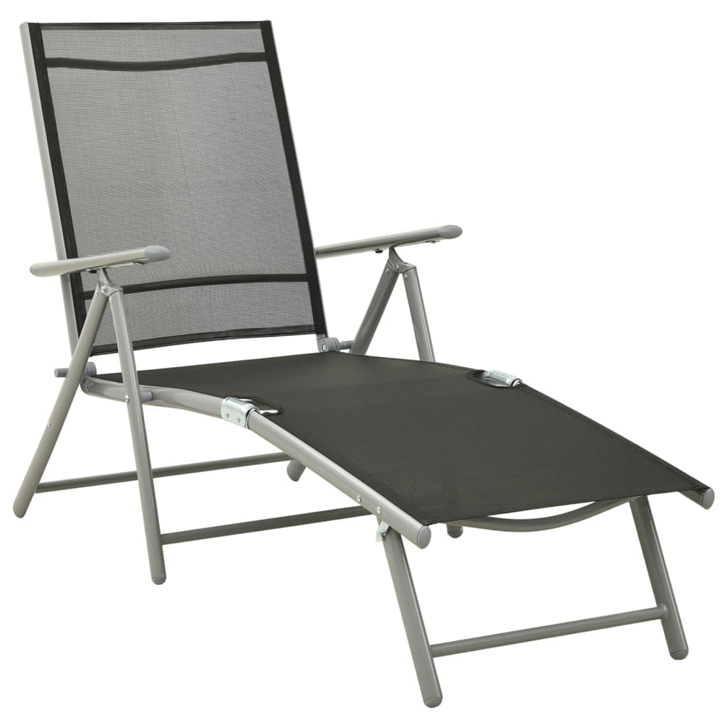 10-piece garden dining set – black/silver