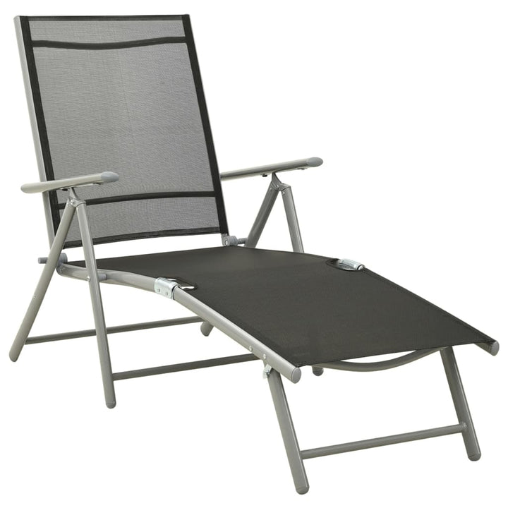 10-piece garden dining set – black/silver