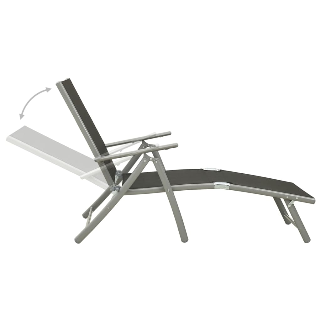 10-piece garden dining set – black/silver