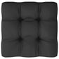 NNEVL 7 Piece Garden Lounge Set with Cushions Black Solid Pinewood-3