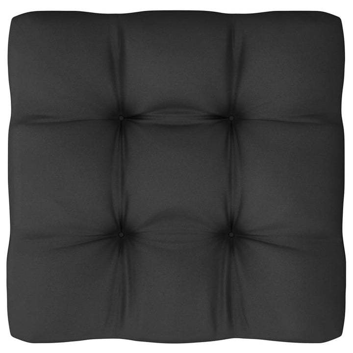 NNEVL 7 Piece Garden Lounge Set with Cushions Black Solid Pinewood-3