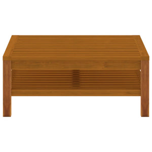 NNEVL 3-delars loungset för trädgård i massiv akacia – Crèmevita dynor