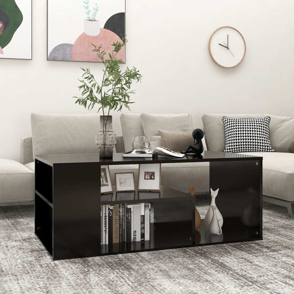 Soffbord – svart, 100×50×40 cm