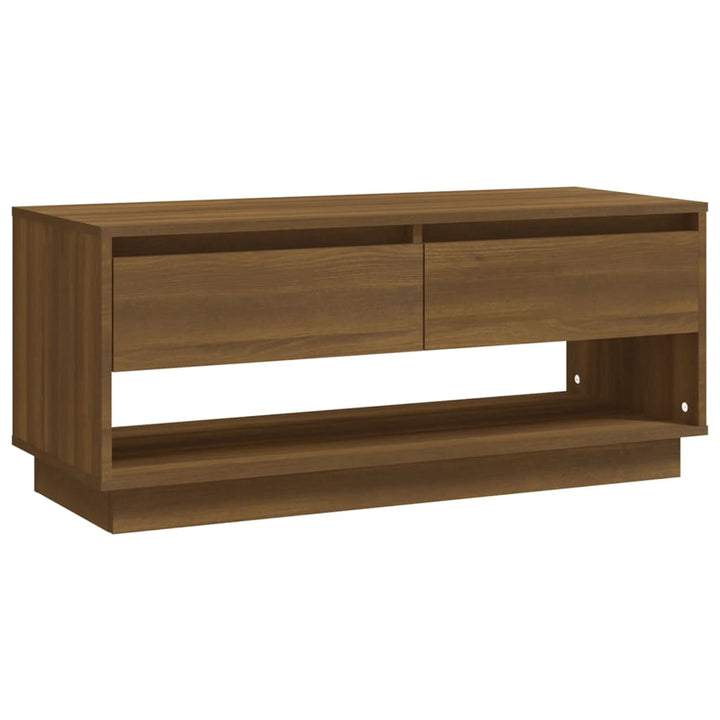 TV-bänk – brun ek, 102×41×44 cm