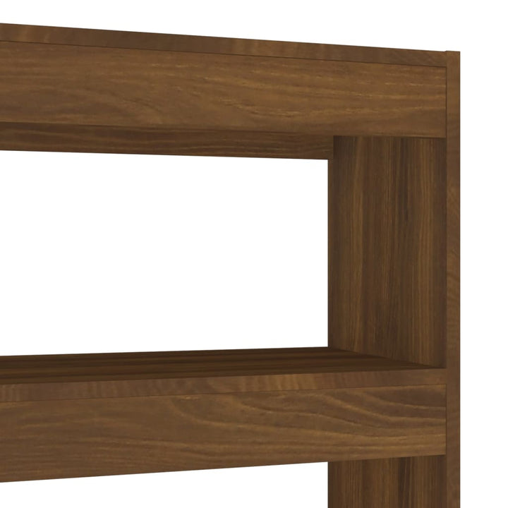 Bokhylla / rumsavdelare – brun ek, 100×30×135 cm