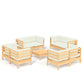 NNEVL 9 Piece Garden Lounge Set with Cream Cushions Pinewood-1