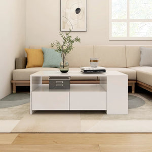 Soffbord – vitt, 102×55×42 cm