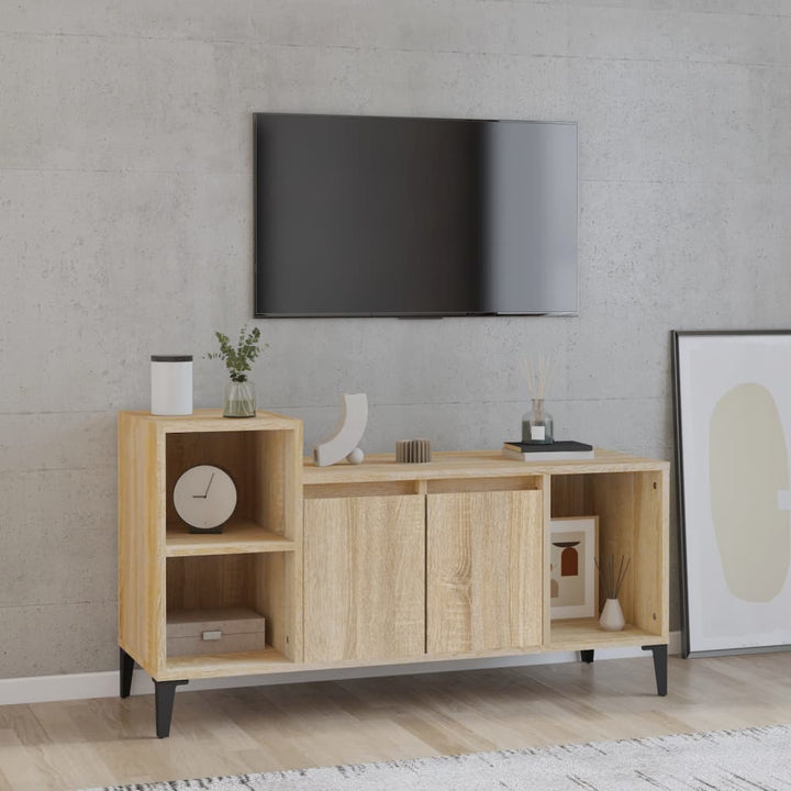 TV-bänk – sonoma ek, 100×35×55 cm