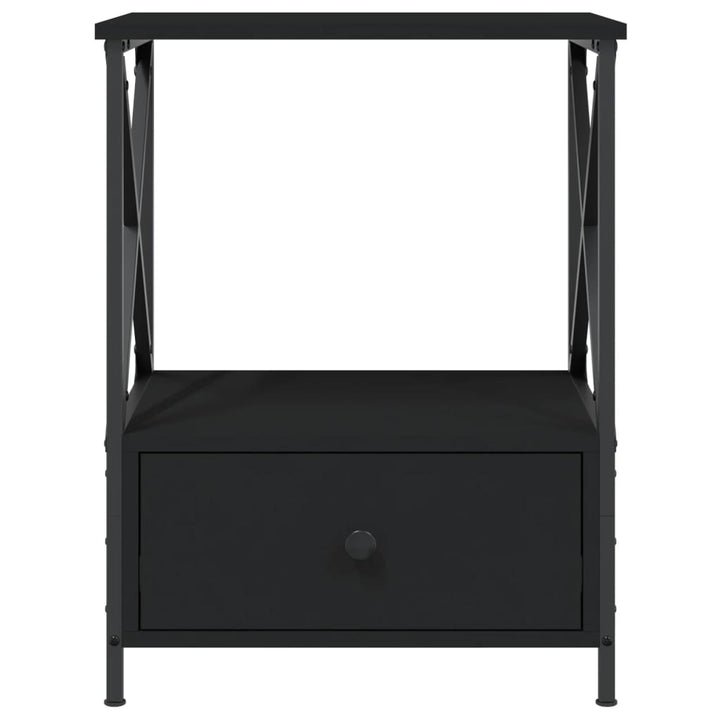 NNEVL Sängbord i industristil 50×41×65 cm – Svart