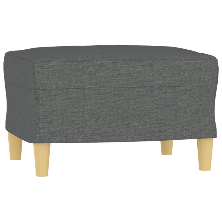 NNEVL 3-Seater Sofa with Footstool Dark Grey 180 cm Fabric-4