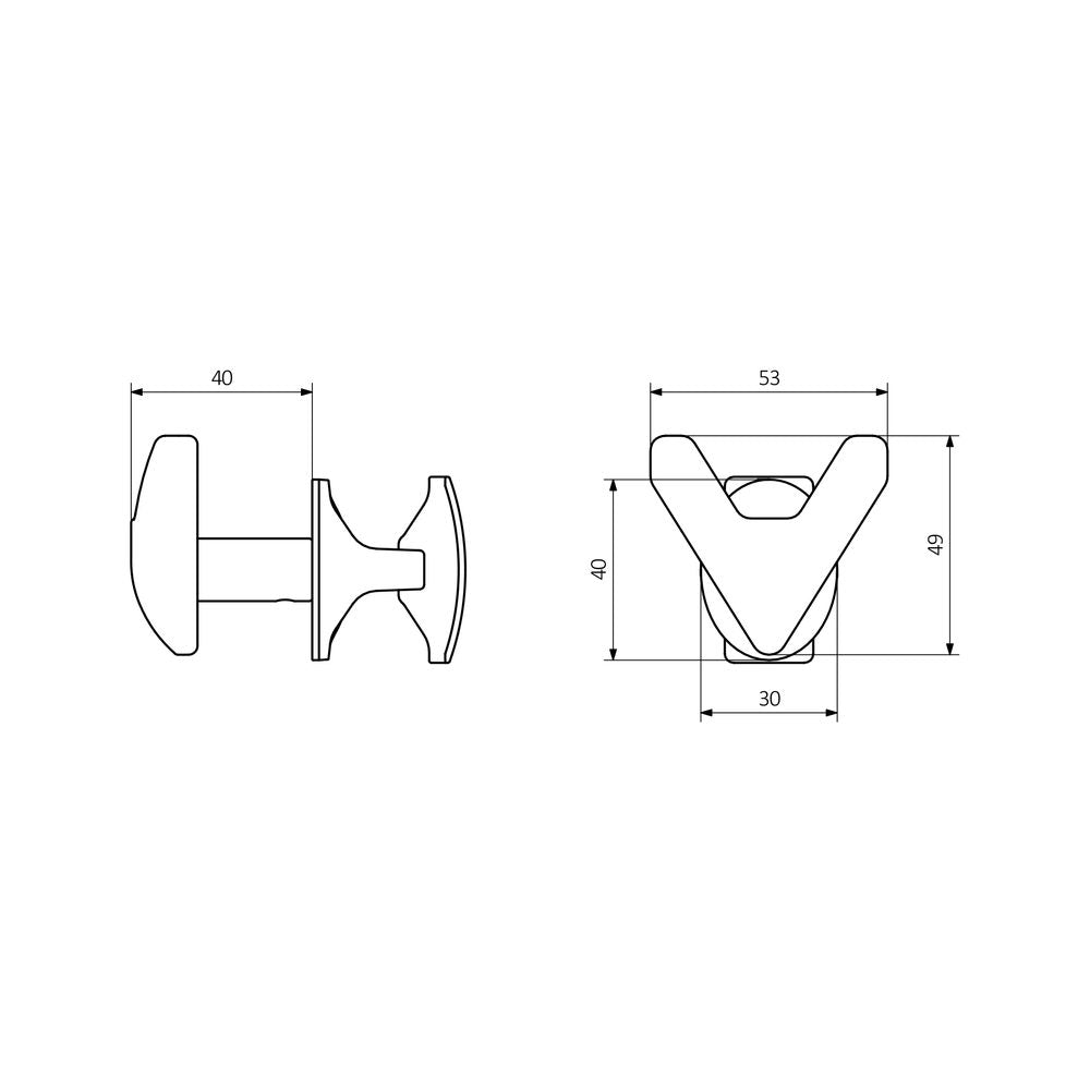 Duschbyggarna Towel Hook ZIP V for Towel Warmer