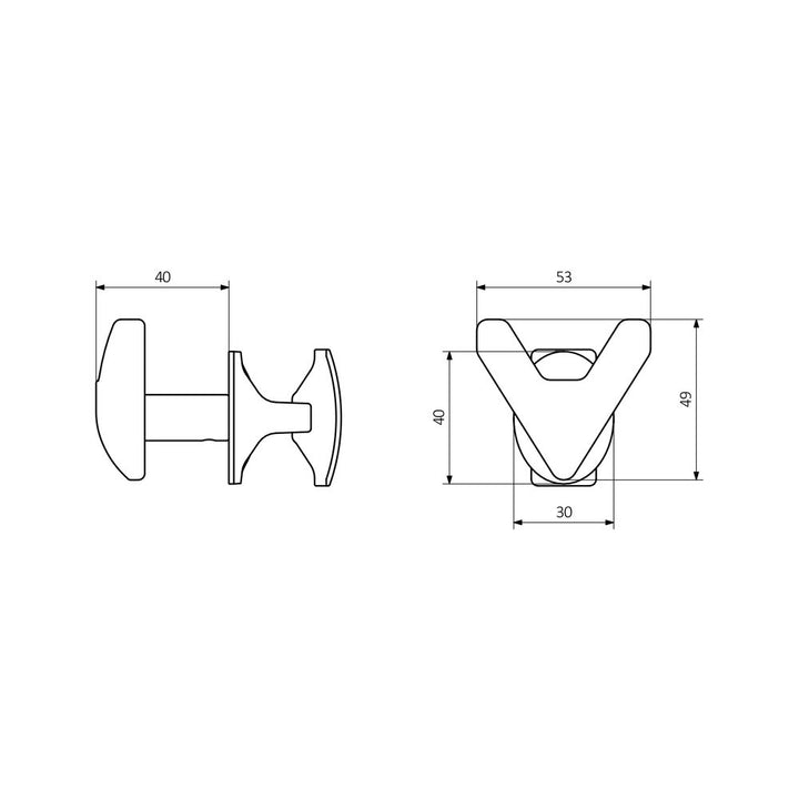 Duschbyggarna Towel Hook ZIP V for Towel Warmer